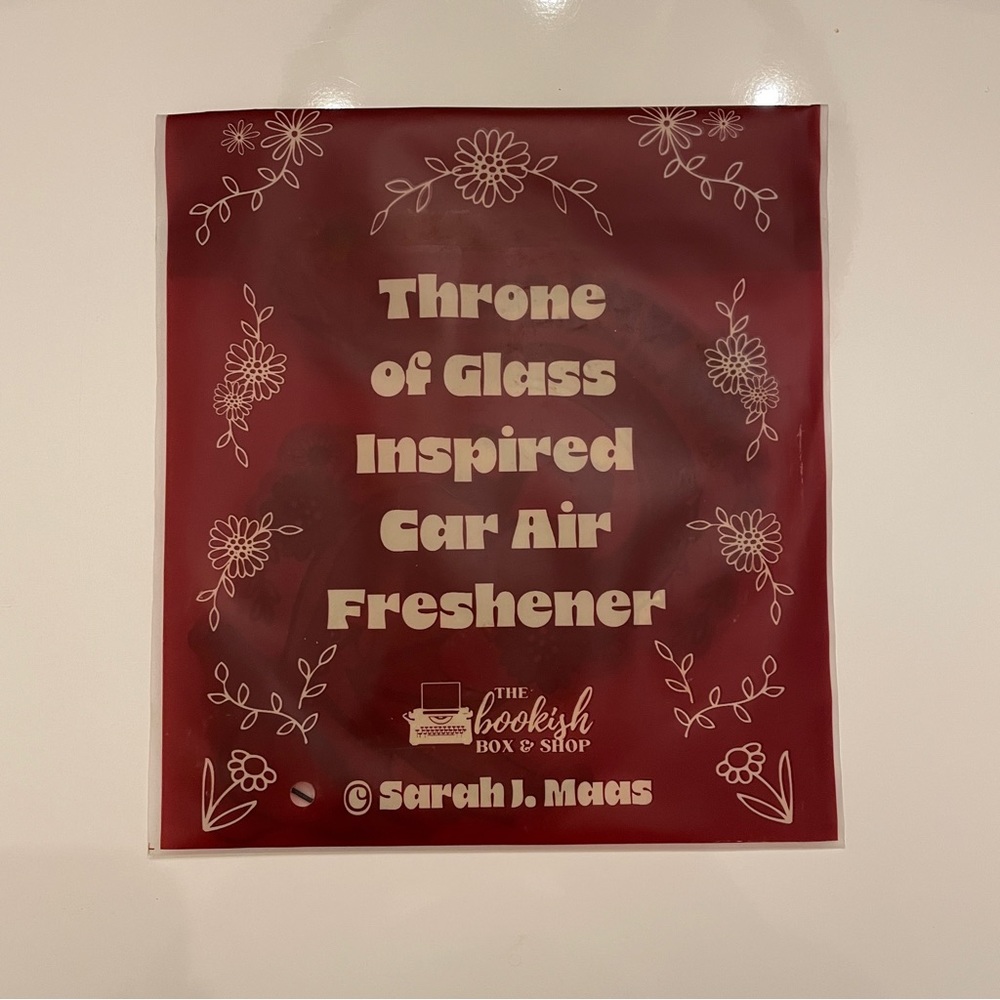The Bookish Box August 2023 Car Air Freshener